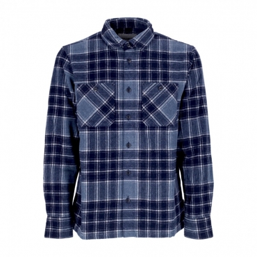 camicia manica lunga uomo l/s jared shirt JARED CHECK/STORM BLUE