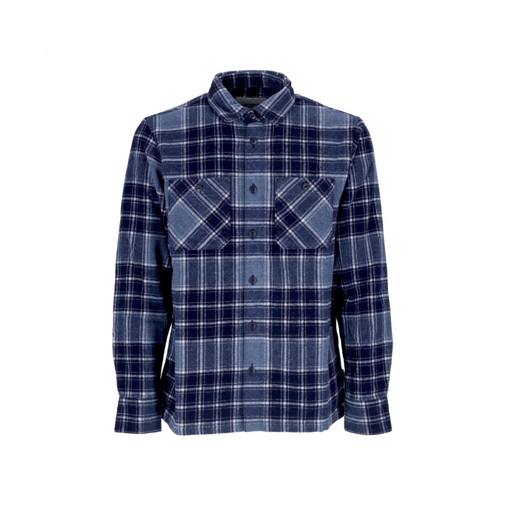 camicia manica lunga uomo l/s jared shirt JARED CHECK/STORM BLUE