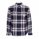 camicia manica lunga uomo l/s wallace shirt WALLACE CHECK/DARK NAVY