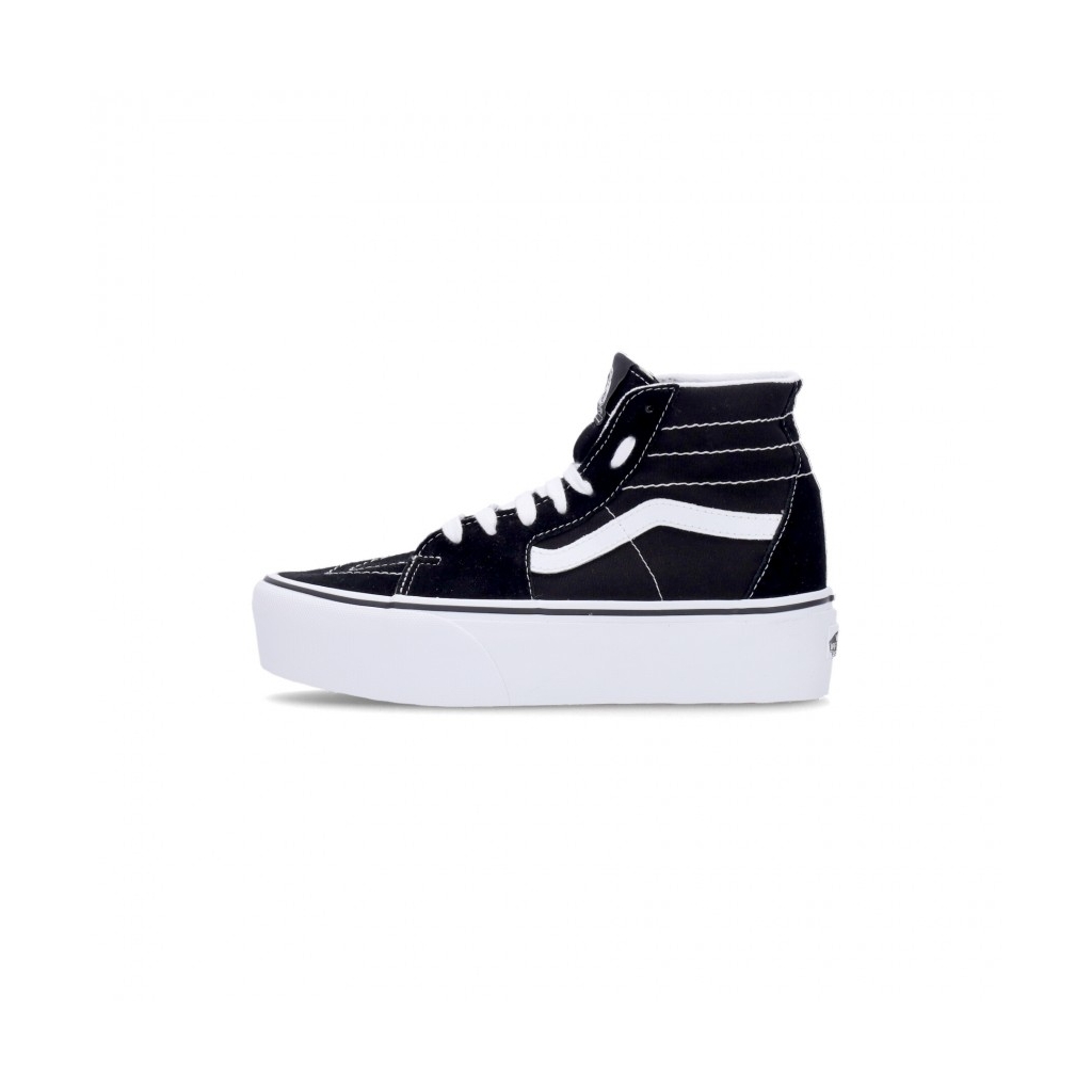 scarpa alta donna sk8-hi tapered stackform BLACK/TRUE WHITE