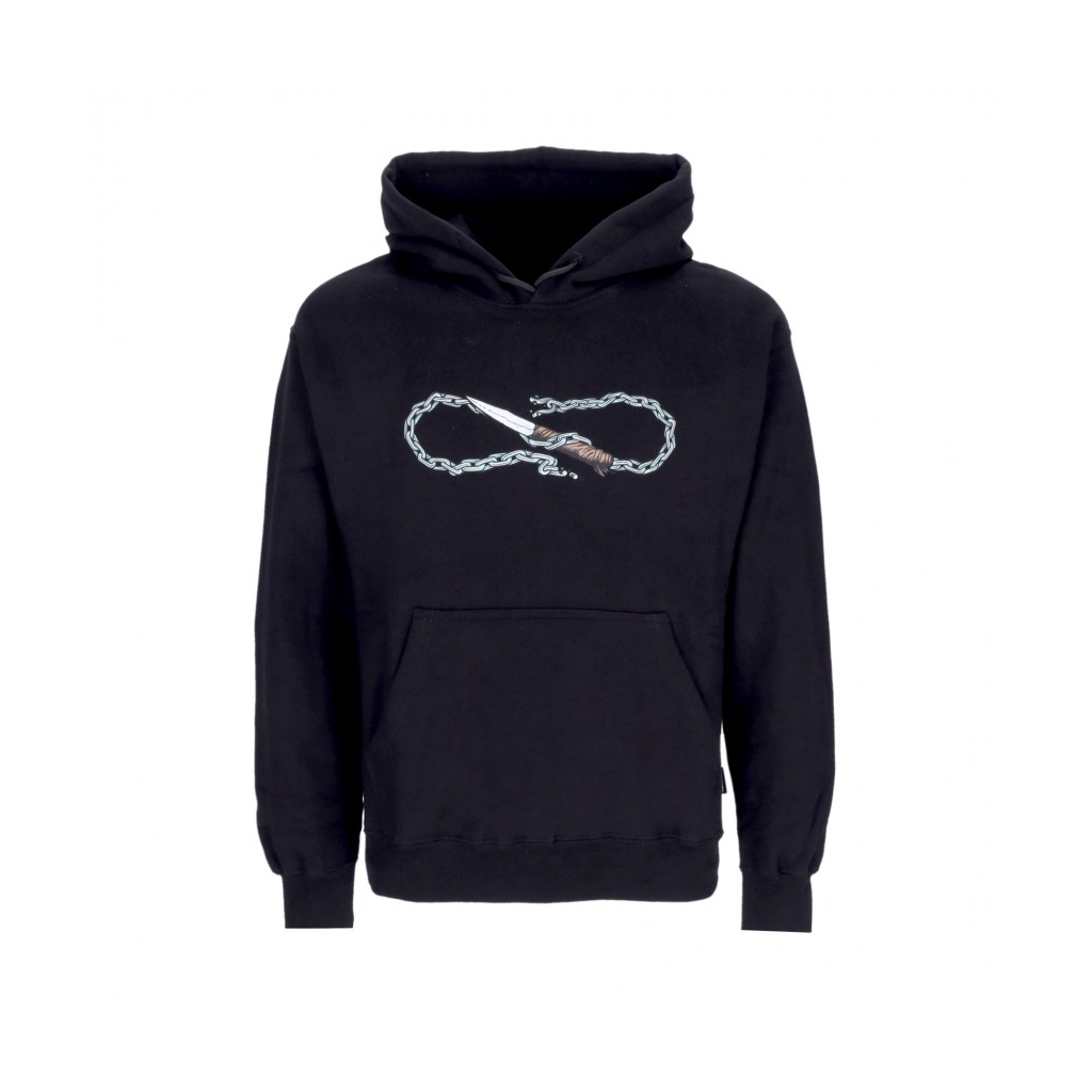 felpa cappuccio uomo logo chain hoodie BLACK