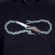 felpa cappuccio uomo logo chain hoodie BLACK