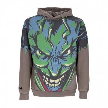 felpa cappuccio uomo joker face hoodie x batman CHARCOAL