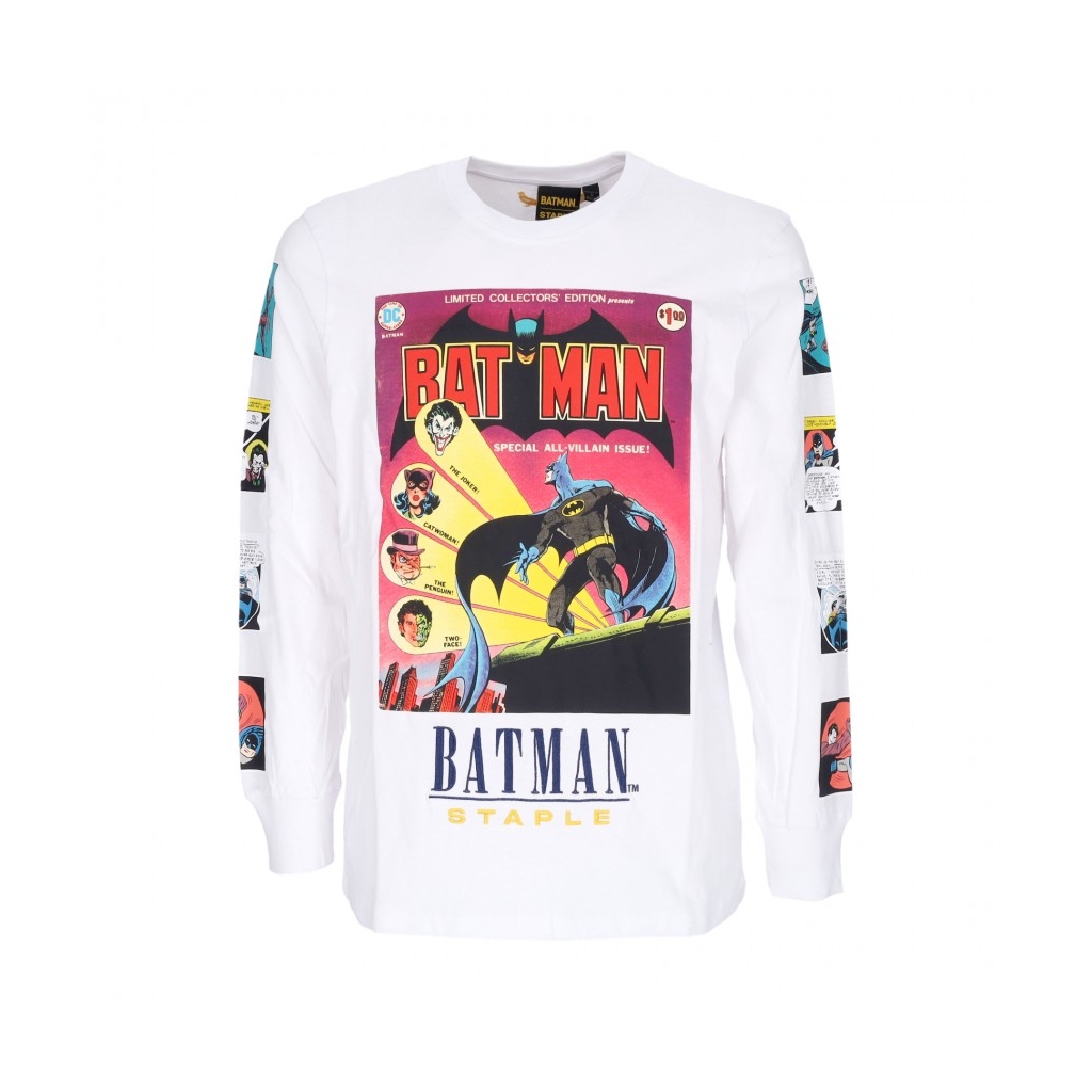 maglietta manica lunga uomo  panel l/s tee x batman WHITE