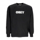 felpa girocollo uomo bold crew premium fleece BLACK