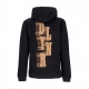 felpa cappuccio uomo letter block hoodie BLACK