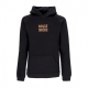 felpa cappuccio uomo letter block hoodie BLACK