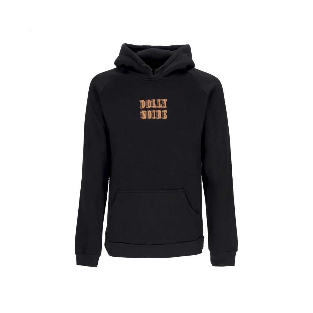 felpa cappuccio uomo letter block hoodie BLACK