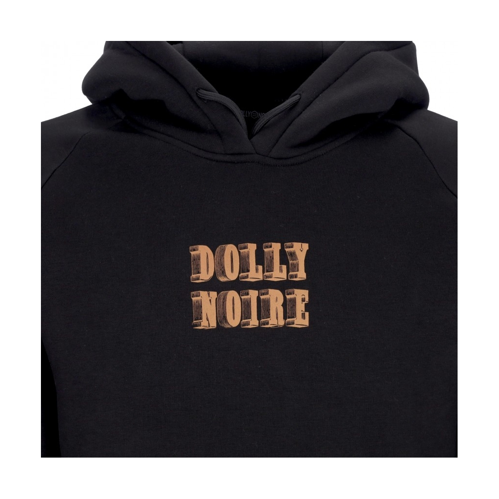 felpa cappuccio uomo letter block hoodie BLACK