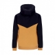 felpa cappuccio zip uomo section insert zip hoodie BLACK/KHAKI