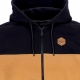 felpa cappuccio zip uomo section insert zip hoodie BLACK/KHAKI