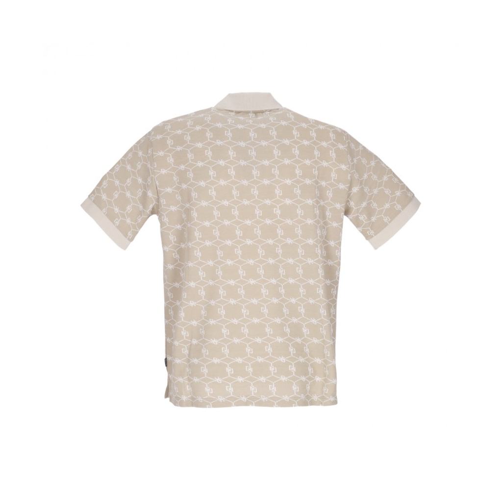 polo manica corta uomo monogram jacquard polo oversize WHITE