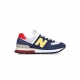 scarpa bassa uomo 574 BLUE NAVY/YELLOW/RED