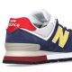 scarpa bassa uomo 574 BLUE NAVY/YELLOW/RED