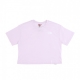 maglietta donna cropped simple dome tee LAVENDER FOG