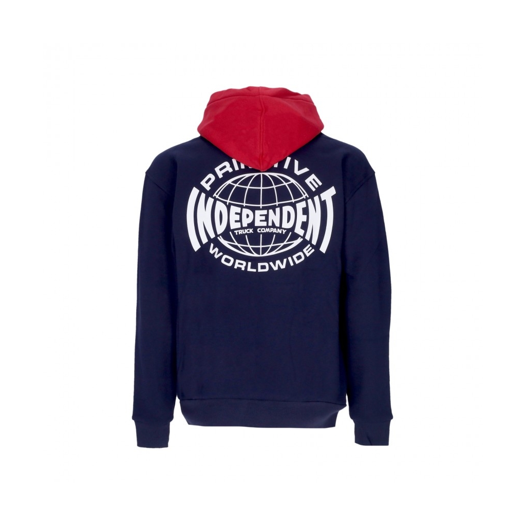 felpa cappuccio uomo global two tone hood x independent NAVY