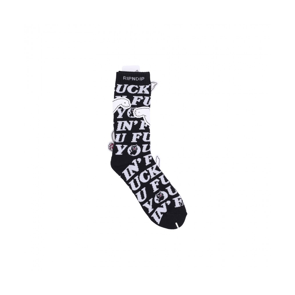 calza media uomo fuckin fuck socks BLACK