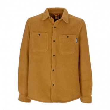 camicia manica lunga uomo fleece overshirt WHEAT BOOT