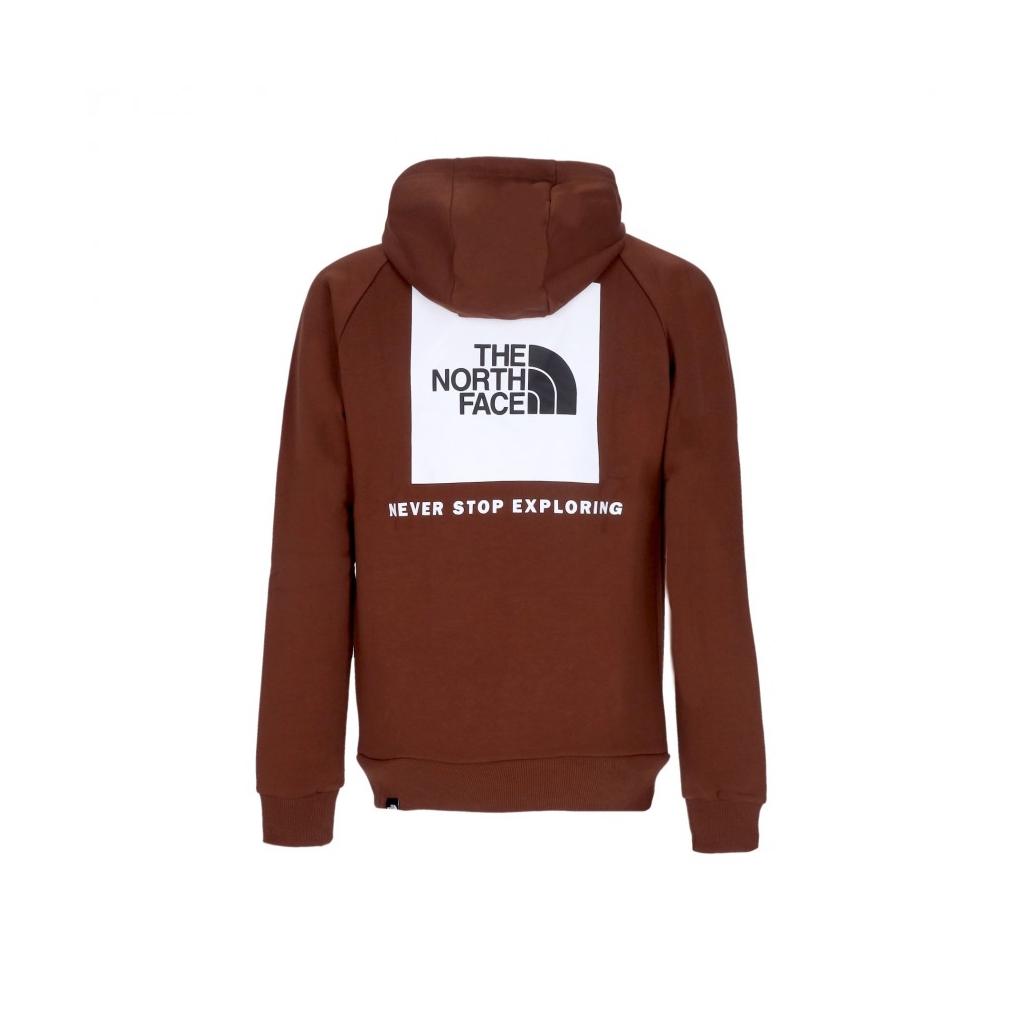 felpa cappuccio uomo raglan red box hd DARK OAK