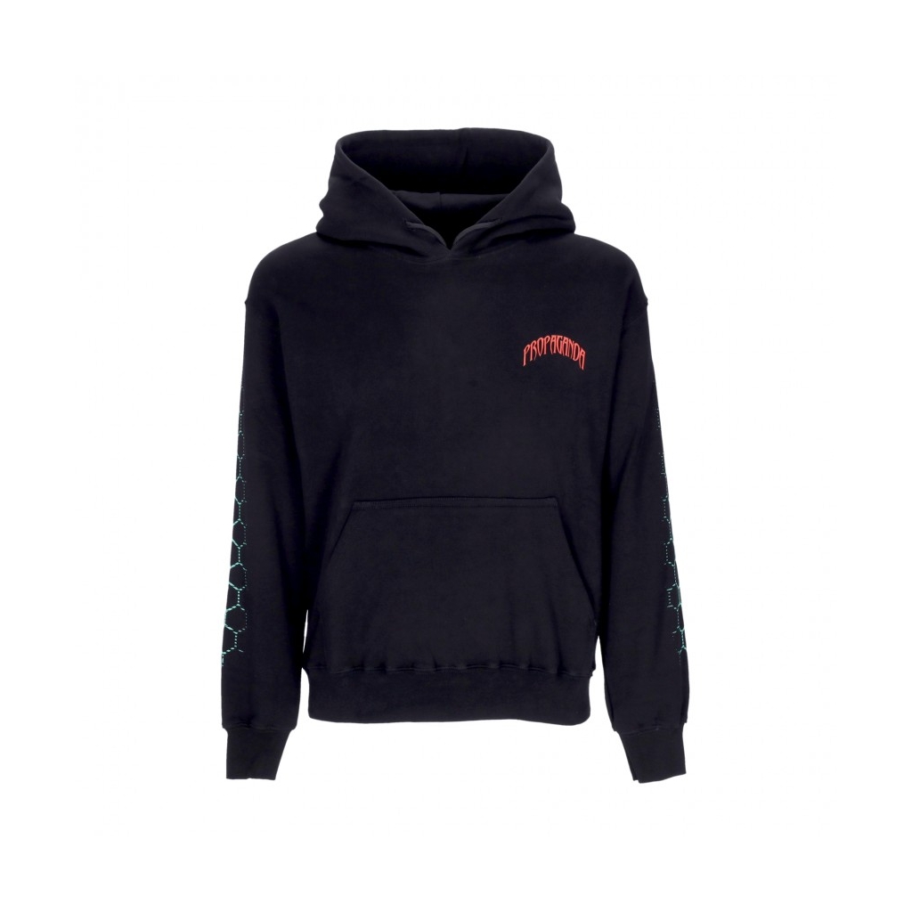 felpa cappuccio uomo triangle sting hoodie BLACK