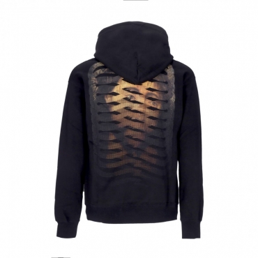 felpa cappuccio uomo ribs god hoodie BLACK