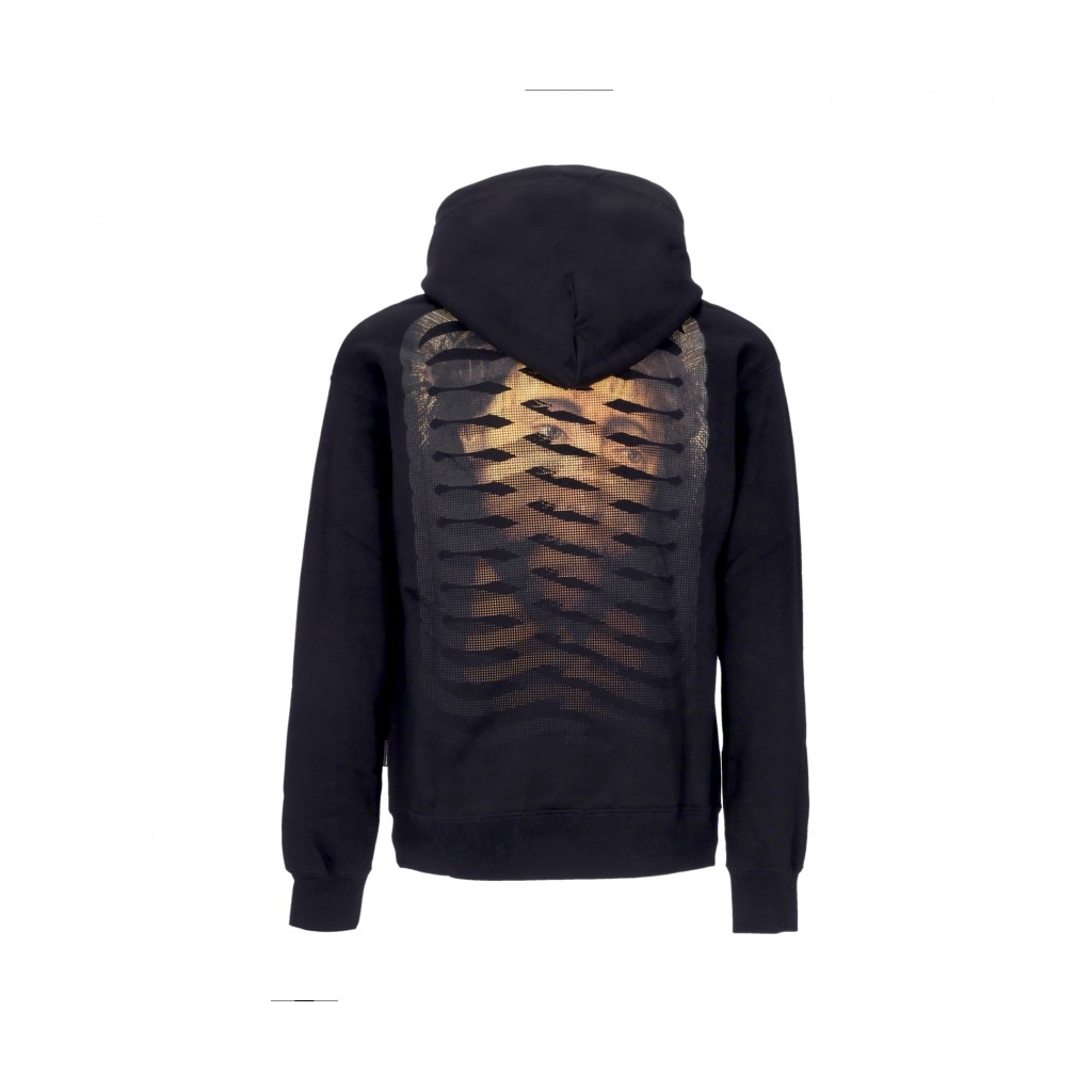 felpa cappuccio uomo ribs god hoodie BLACK