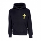 felpa cappuccio uomo ribs god hoodie BLACK