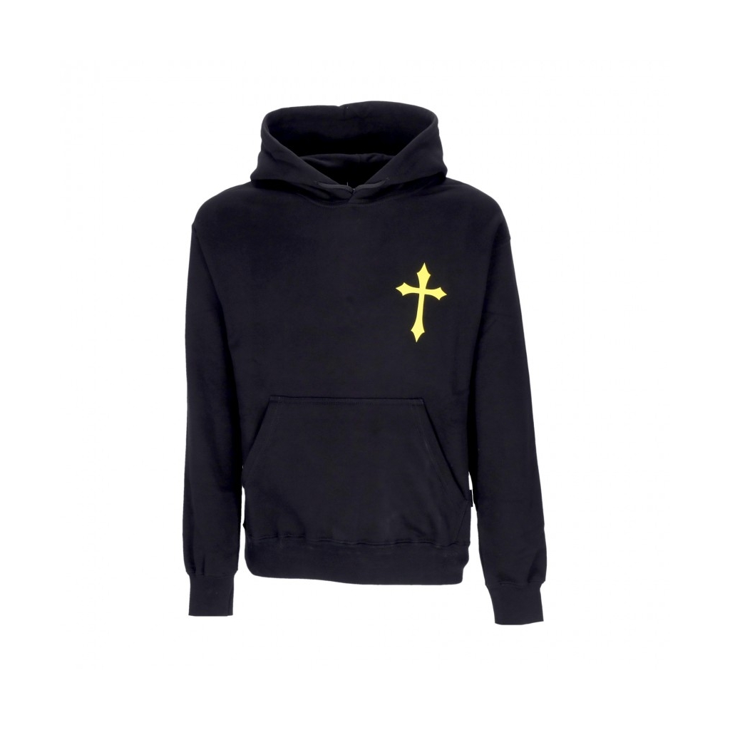 felpa cappuccio uomo ribs god hoodie BLACK