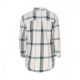 camicia manica lunga donna hal plaid shacket WHITE