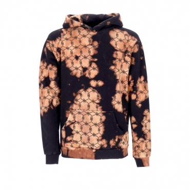 felpa cappuccio uomo tye dye monogram hoodie BLACK