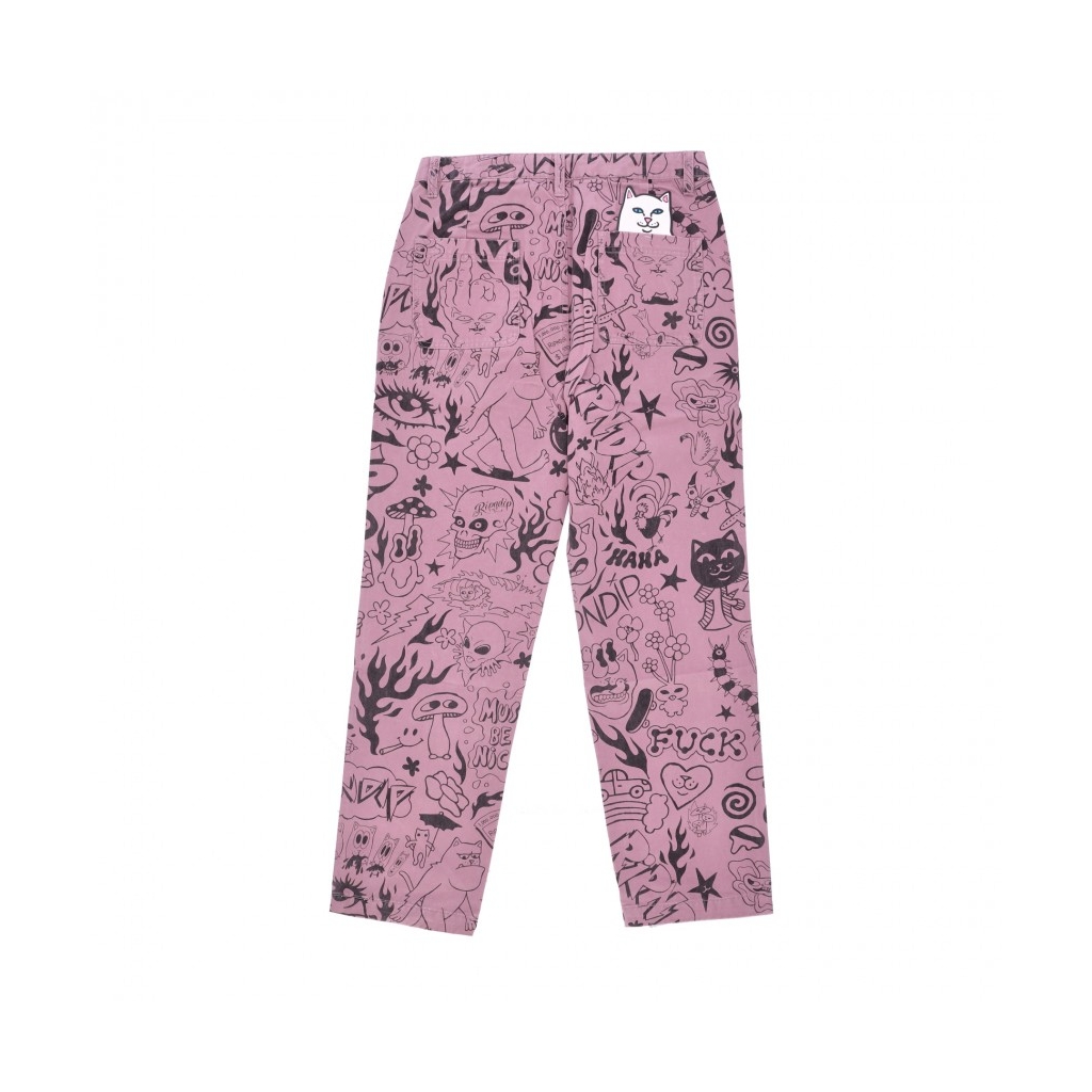 pantalone lungo uomo we dont care twill pants MAUVE