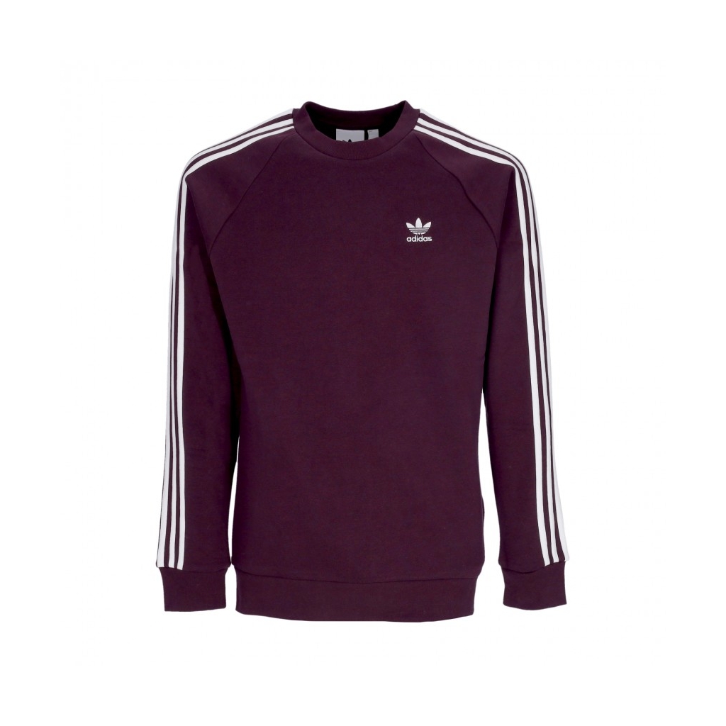 felpa girocollo uomo 3-stripes crewneck SHADOW MAROON