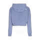 felpa cappuccio corta donna trend crop hoodie FOLK BLUE