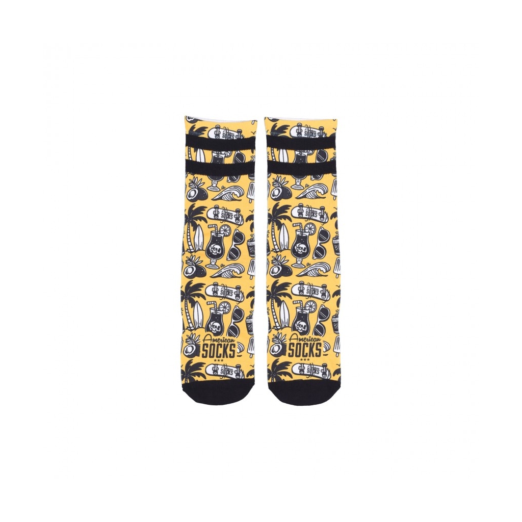 calza media uomo signature west coast YELLOW/BLACK