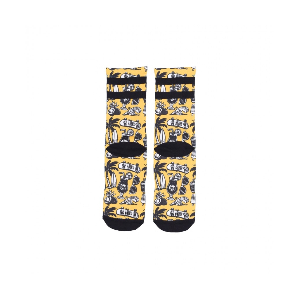 calza media uomo signature west coast YELLOW/BLACK