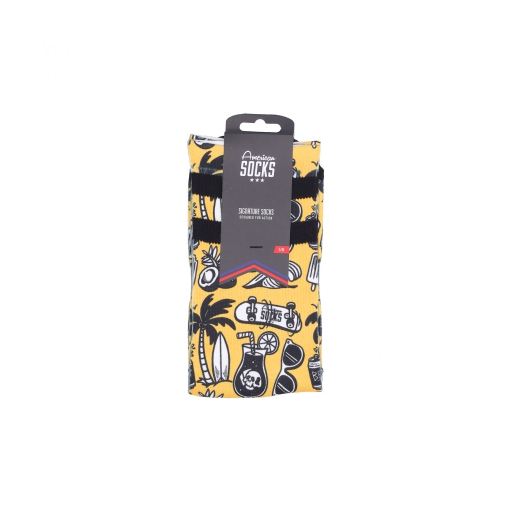 calza media uomo signature west coast YELLOW/BLACK