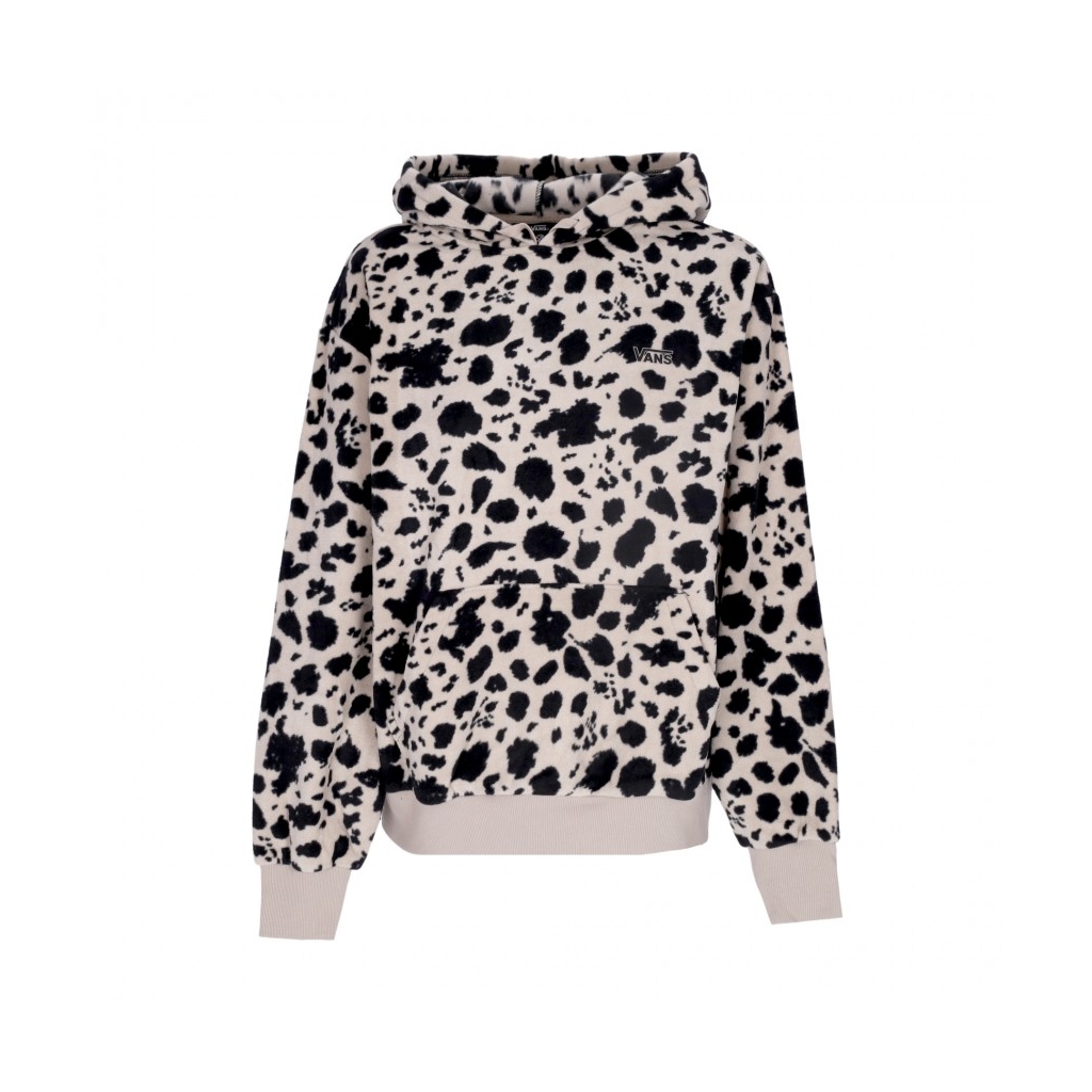 VANS - felpa cappuccio donna dooty l/s hoodie DOTTY ANIMAL BLACK 