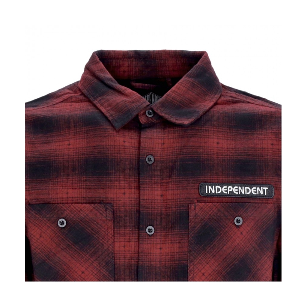 camicia manica lunga uomo tilden flannel l/s shirt MAROON