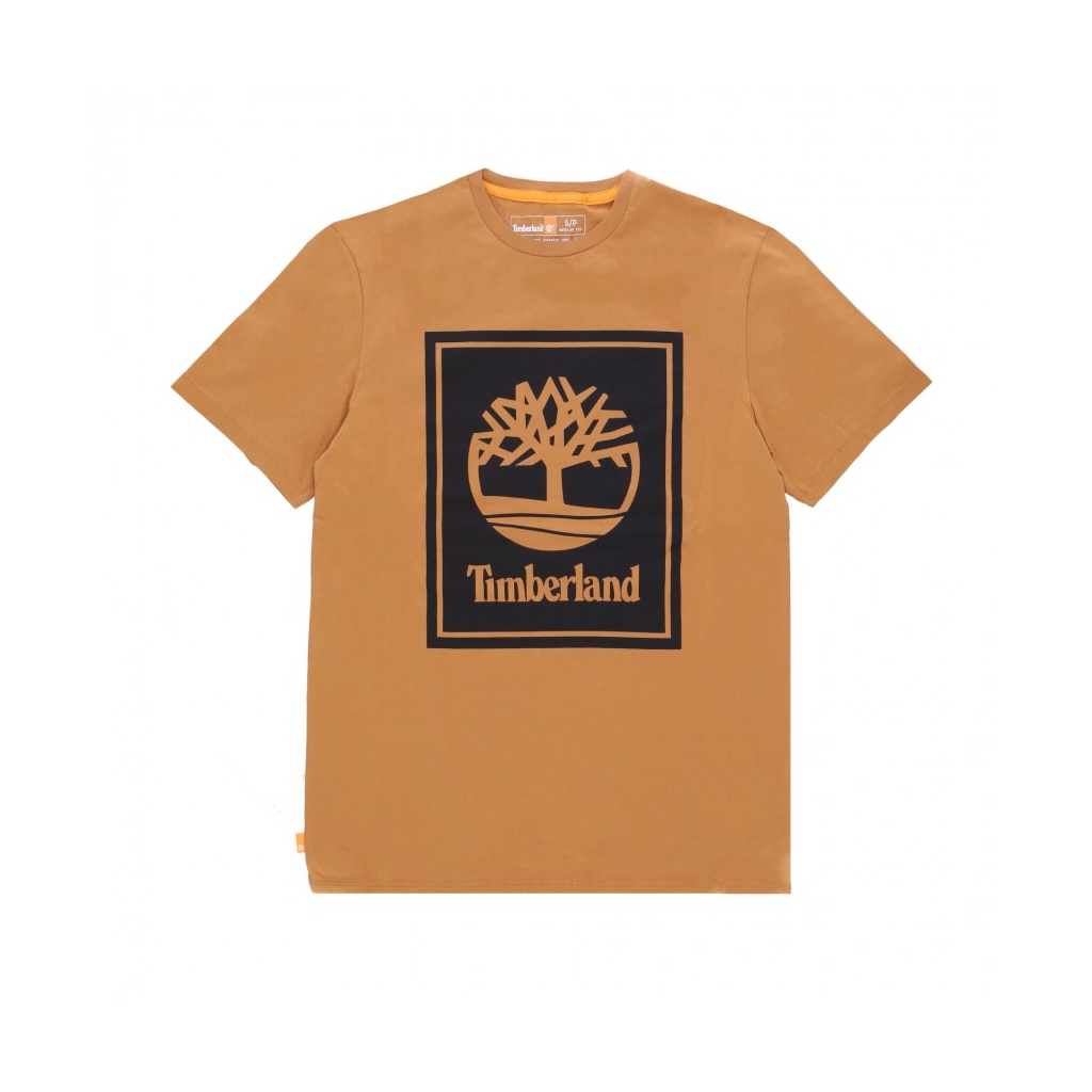 maglietta uomo stack logo tee WHEAT BOOT/BLACK