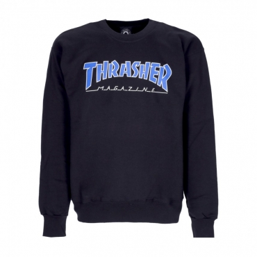 felpa girocollo uomo outlined crewneck BLACK/BLUE