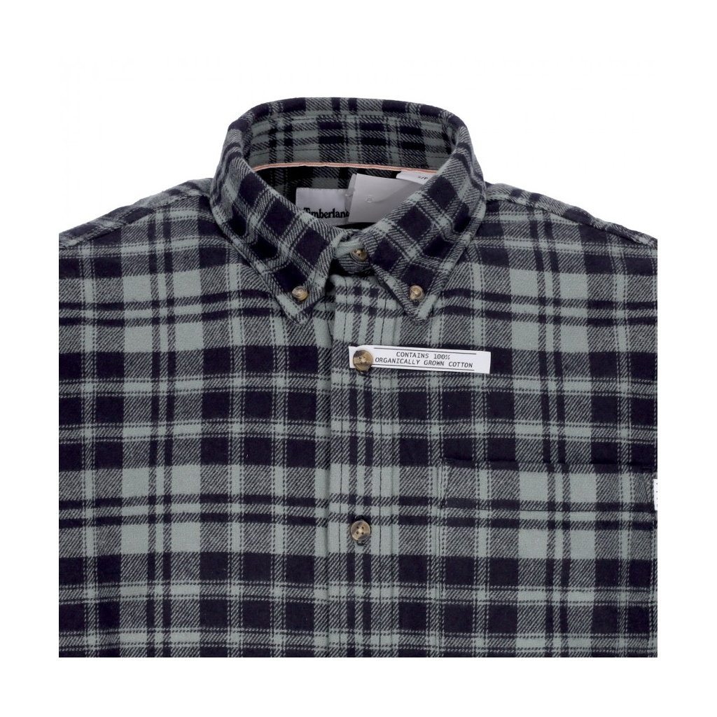 camicia manica lunga uomo heavy flannel l/s check shirt BALSAM GREEN