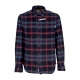 camicia manica lunga uomo flannel plaid shirt SCARLET SAGE