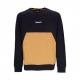 felpa girocollo uomo cut sew crewneck BLACK/WHEAT BOOT