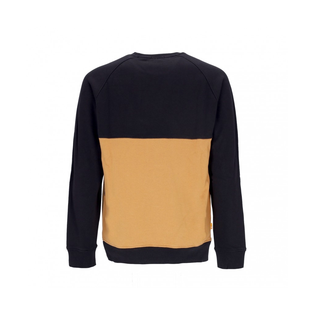 felpa girocollo uomo cut sew crewneck BLACK/WHEAT BOOT