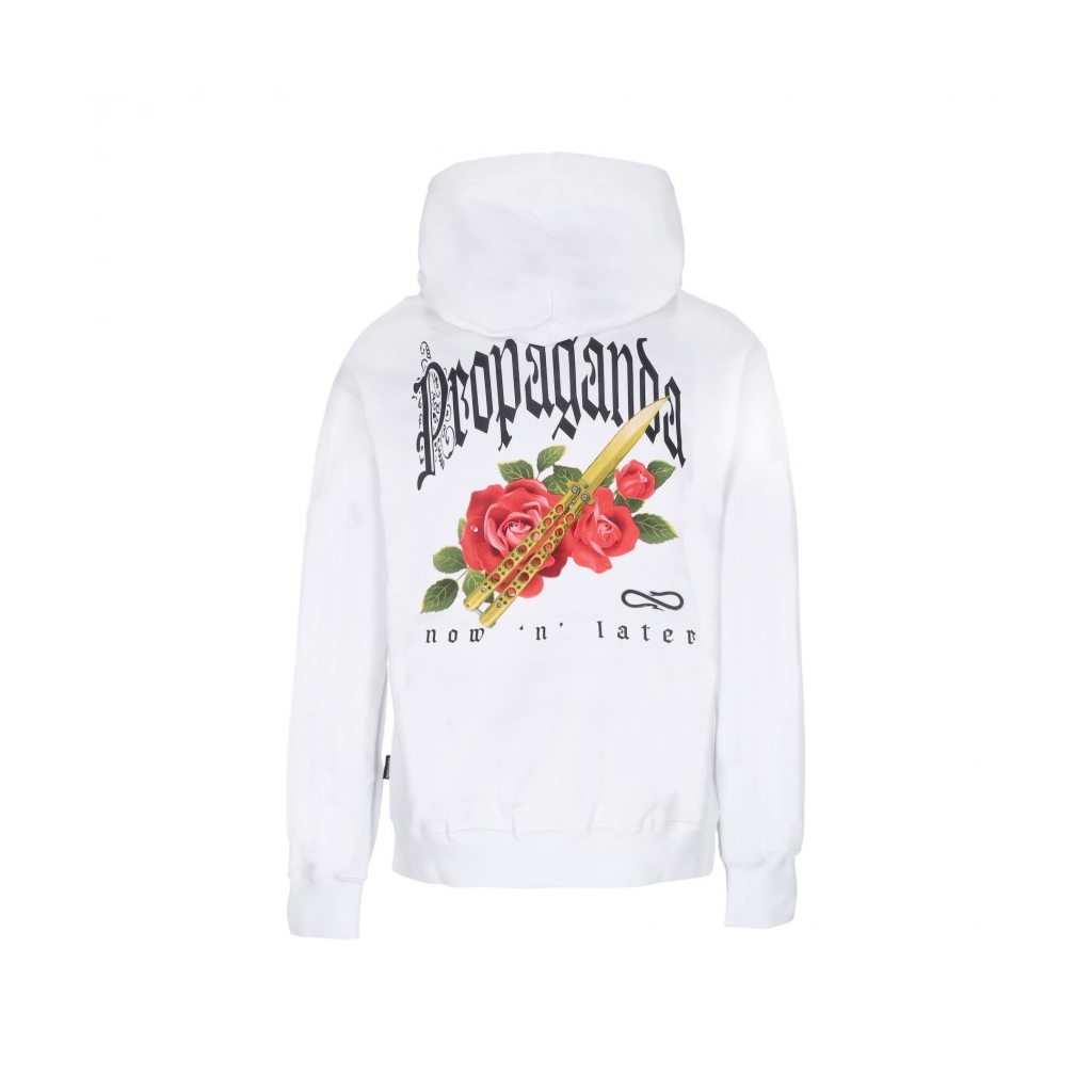 felpa cappuccio uomo butterfly hoodie WHITE