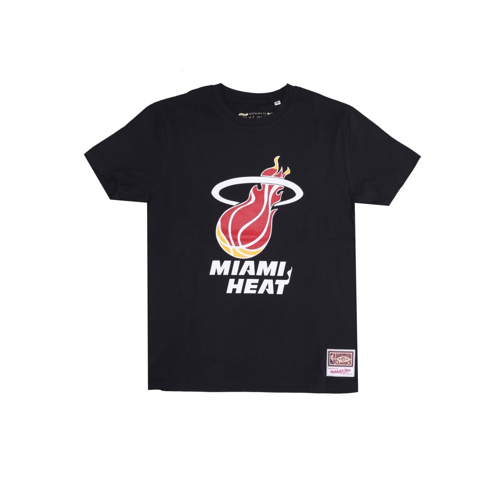 maglietta uomo nba team logo tee hardwood classics  miahea BLACK