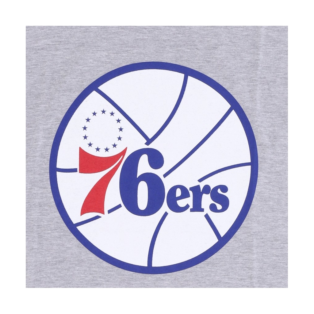 maglietta uomo nba team logo tee hardwood classics  phi76e GREY