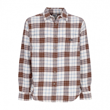 camicia manica lunga uomo arnold woven l/s UNBLEACHED MULTI