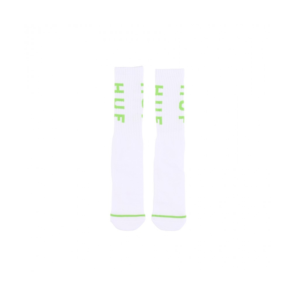 calza media uomo essential og logo sock WHITE/LIME