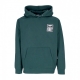 felpa cappuccio uomo eyes icon hood premium fleece DARK CEDAR